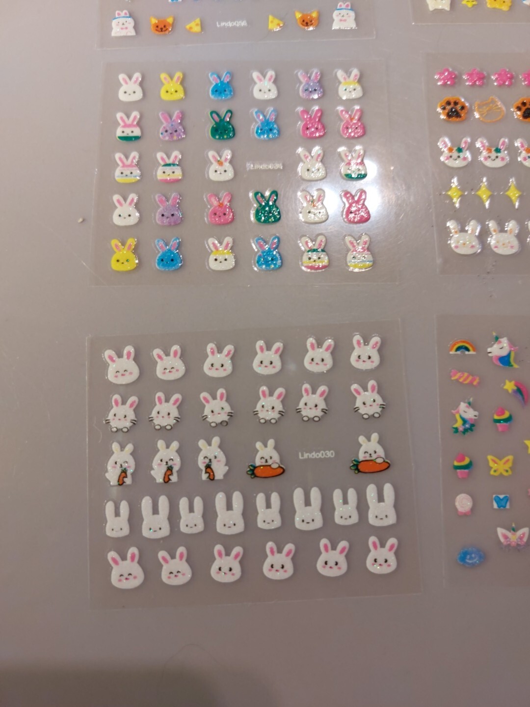 6 X Small Sheets Of Cute Nail Art Stickers (Dn220) New