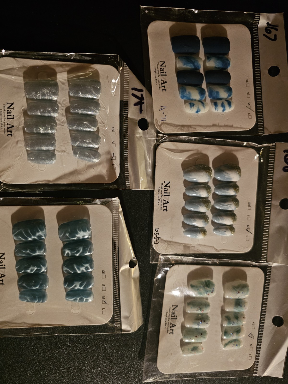 Size Medium – Medium Length Press-On Nails with Sticky Tabs Included. New In Box
