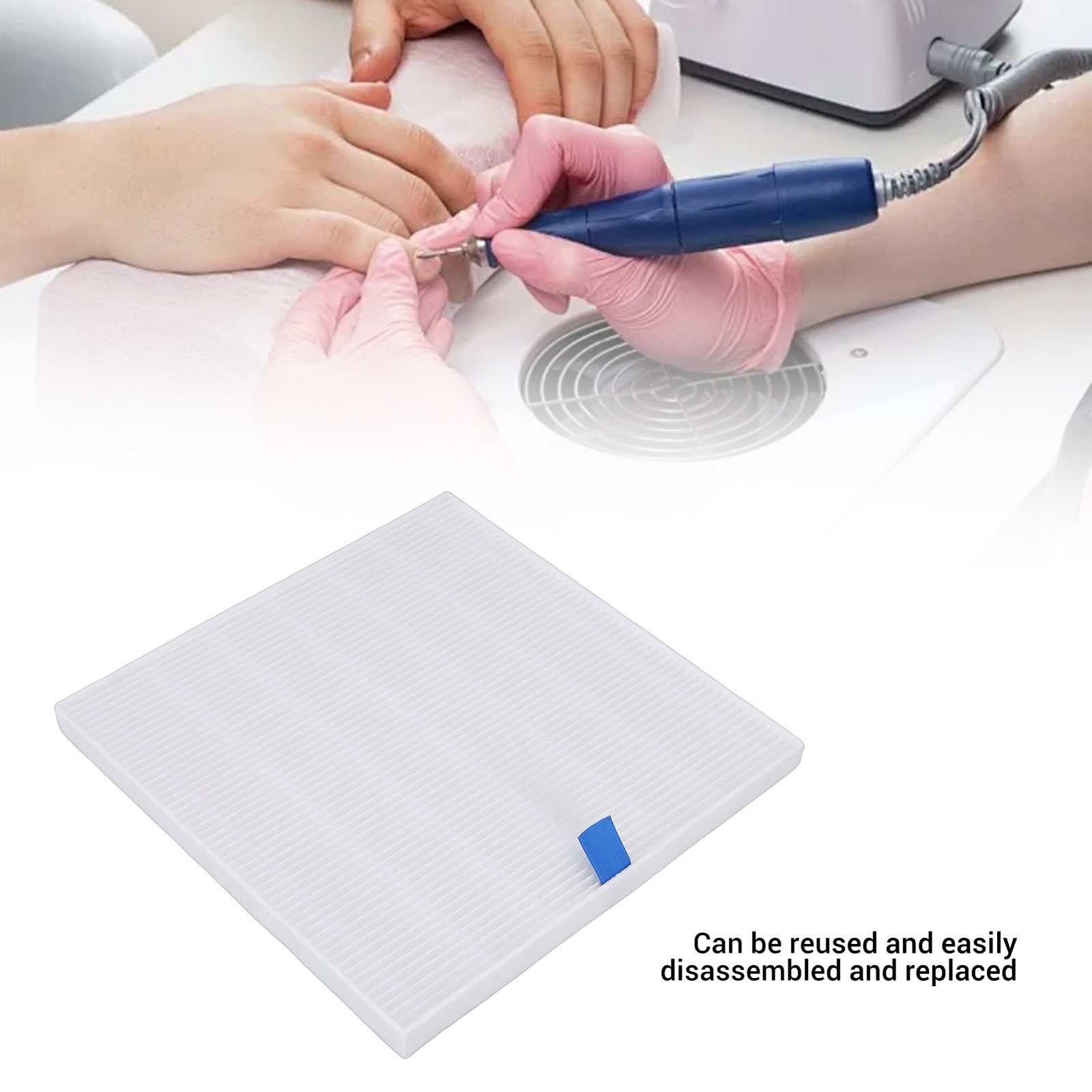Reusable Nail Dust Collector Filter For Efficient Dust Capture Easy To Use