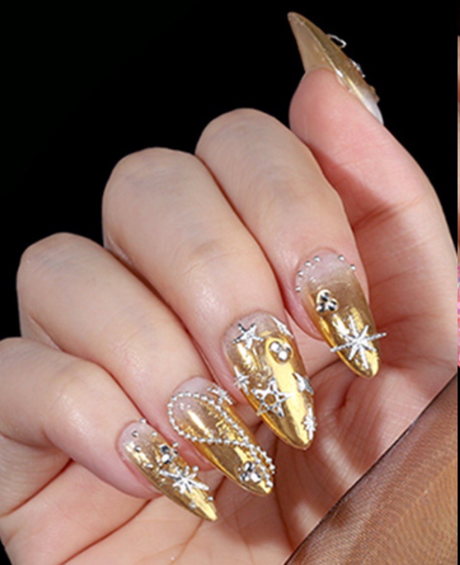 Nail Charms, Nail Rhinestones Kit with 8 Boxes of Nail Gems, 3D Charms for Nails