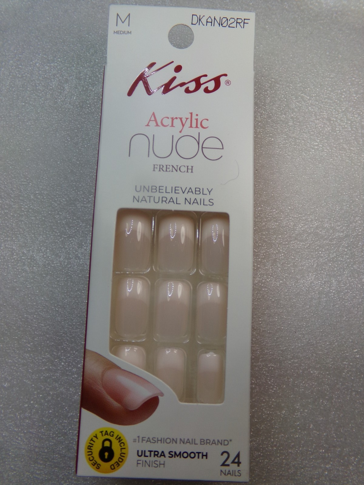 Kiss Acrylic Nude Unbelievably Natural Glue On Nail Medium