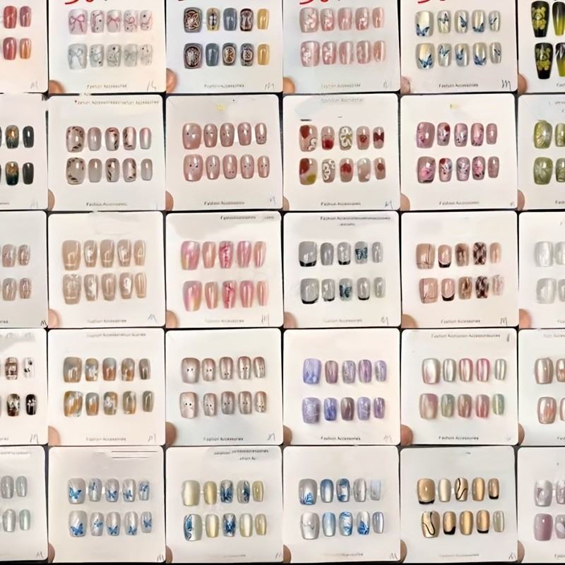 100pcs Wholesale High-Quality Handmade Press-On Nails Bulk Reusable Fake Nails