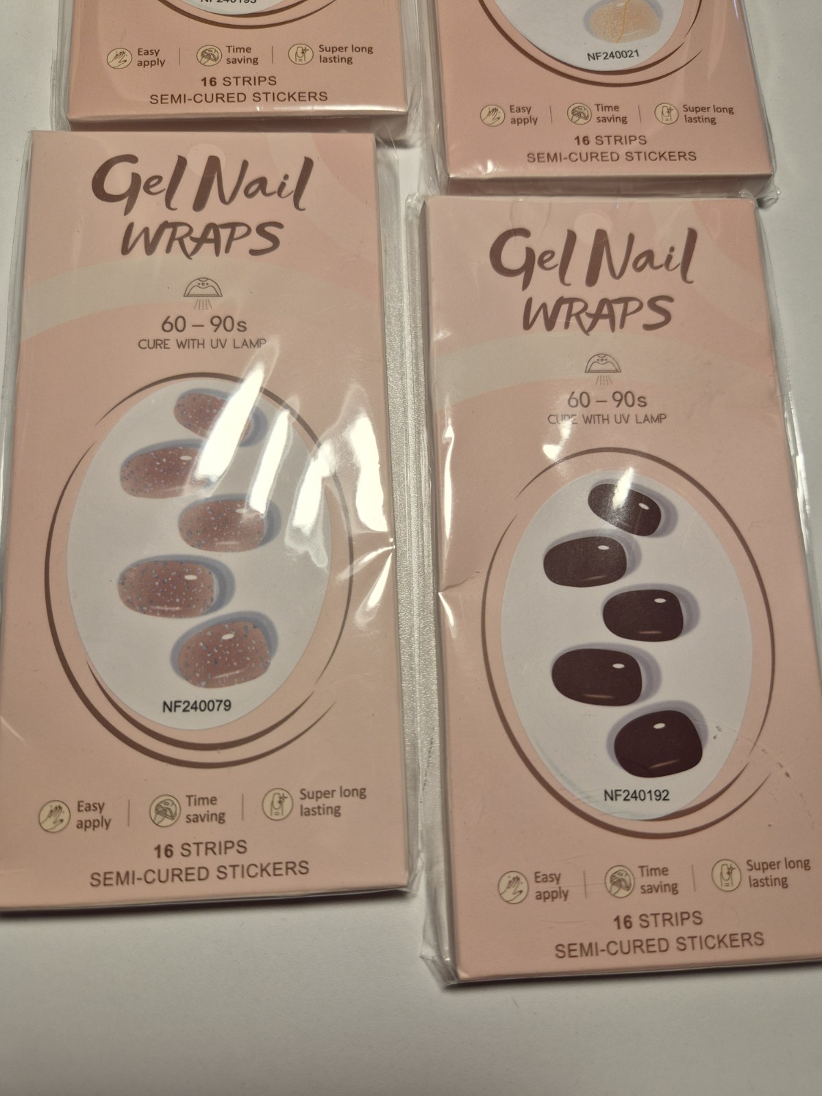 6 Sets Semi-Cured Gel Nail Wraps
