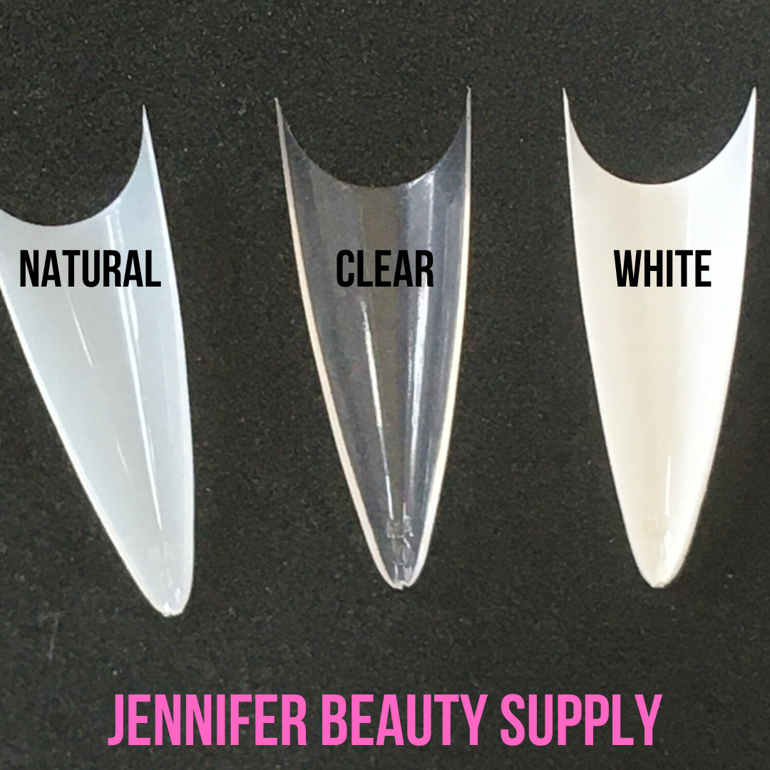 500-1000 PCS COFFIN NAIL TIPS LONG SQUARE FRENCH FAKE FALSE NAILS TRANSPARENT US