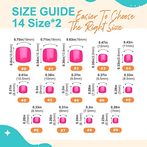 Fake Toenails Glossy Press on Toe Nails Short Square Shaped Toenail Hot Pink