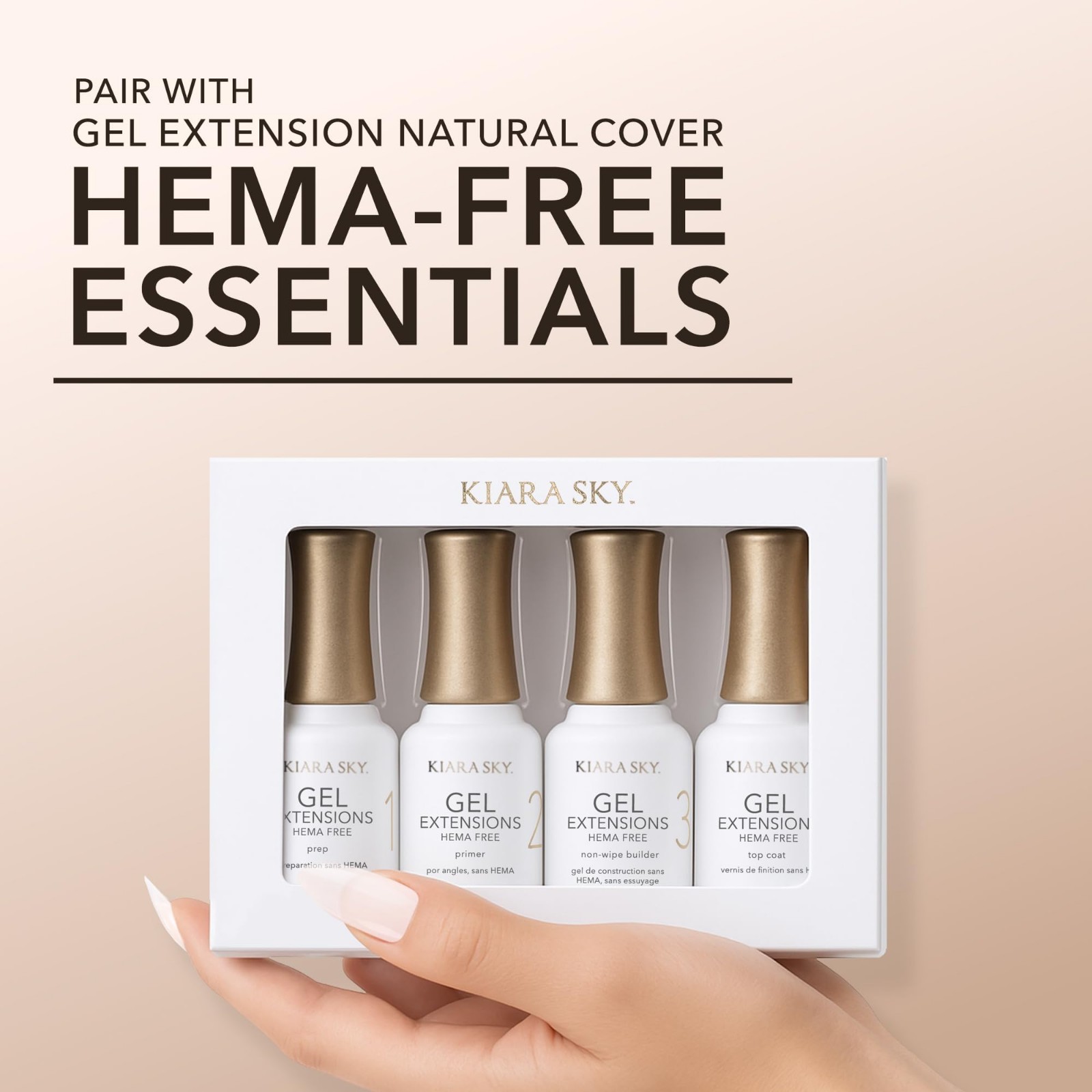 Natural Cover Gel Nail Extension Tips – 504 Sculpted Stiletto XL Pieces