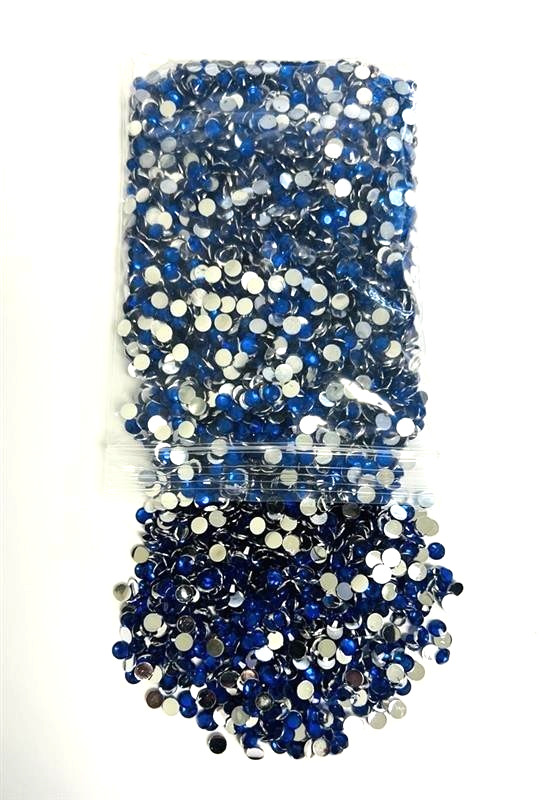 Royal Blue Crystal Rhinestones Flat Back Round Jewelry Crafting Gems Multipack