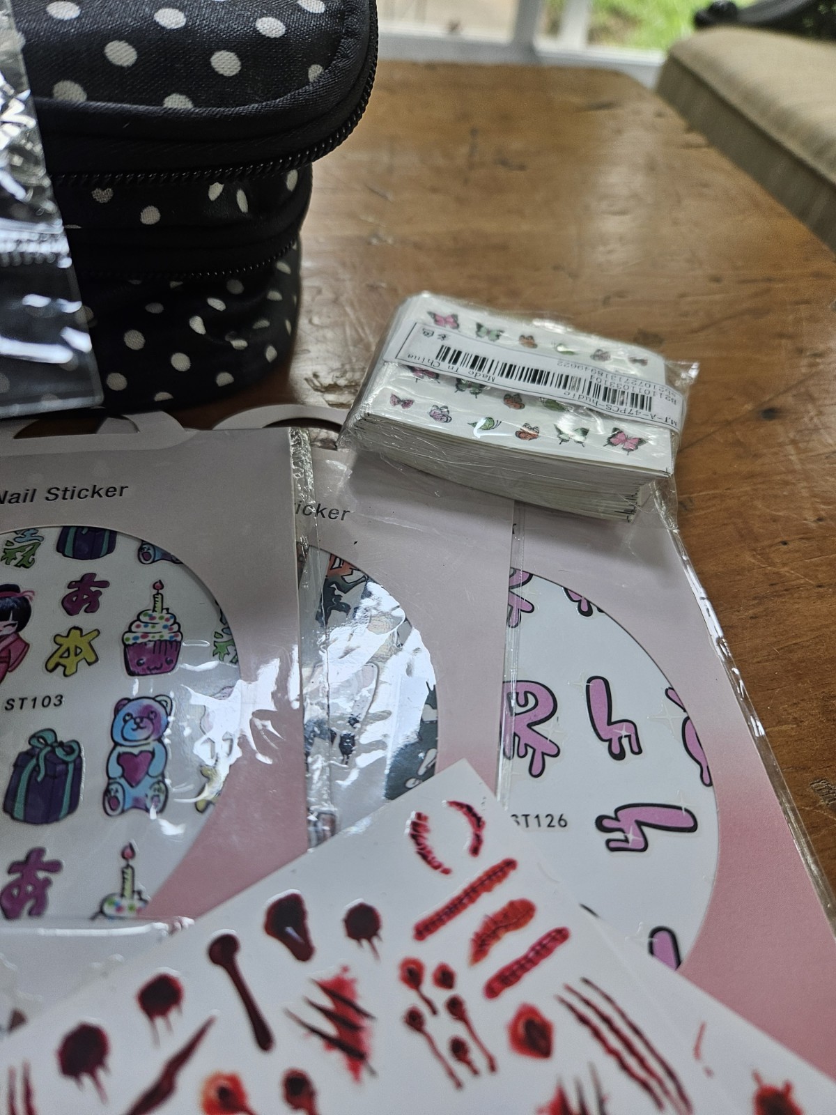Lot of nail art supplies! A bunch of brand new items. Great deal. with tote