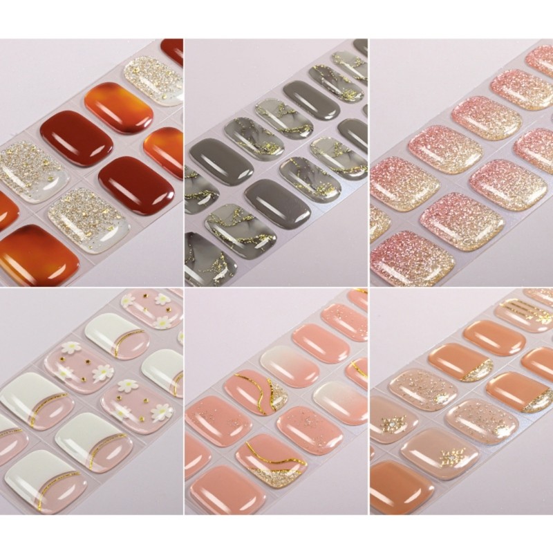 Fashionable Nail Stickers Easy Application NonToxic ABS Construction 1Sheet