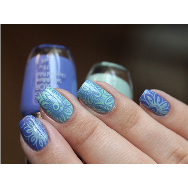Chic Flower Theme Nail Art Stamping Manicure DIY Template Image Plate BP L014