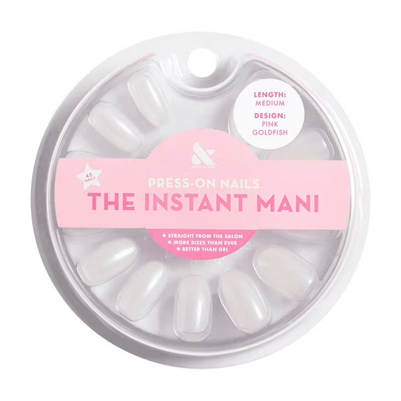 Olive And June Press On Nails PINK GOLDFISH Medium Length