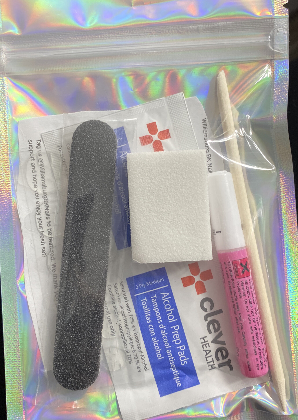 🔥CUSTOM Gel Press On False Nails, Nude W/ Bling ,Long Coffin,10p Mediun NEW