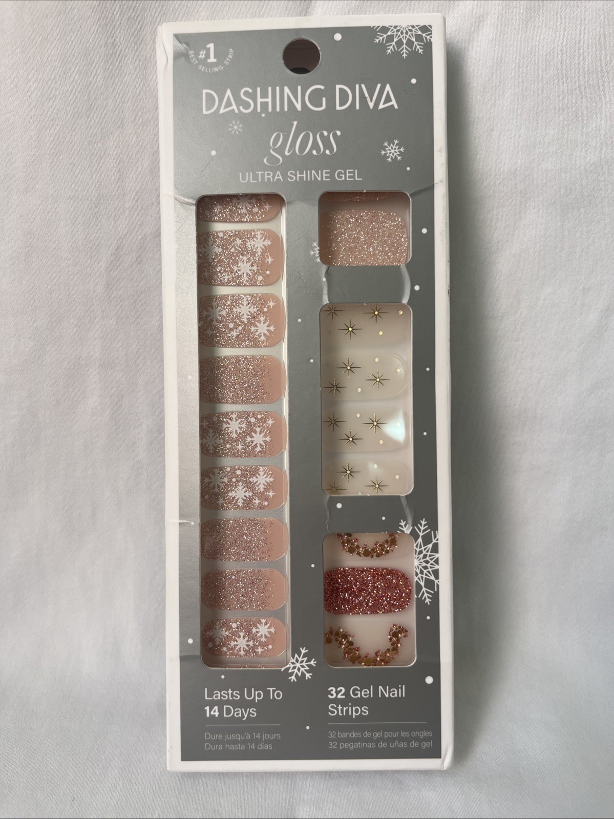 Dashing Diva Gloss Nail Strips, Sugarplum Dance, UV Free, Prep Pad, 1 Nail File