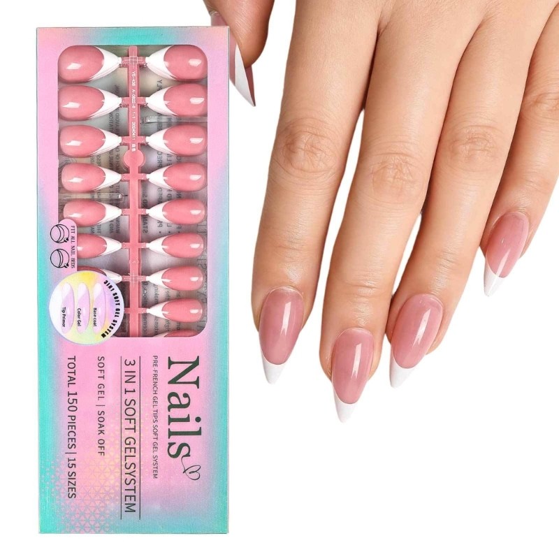 1Set Solid Color Fashion Nail for Women Easy Wear Highly Gloss Versatiled Types