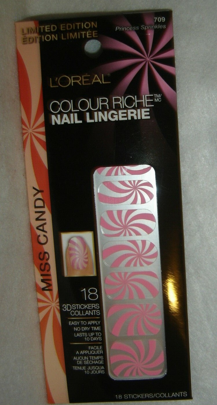 L’OREAL*COLOUR RICHE*3D Nail Lingerie #709 PRINCESS SPRINKLES~BRAND NEW~SEALED