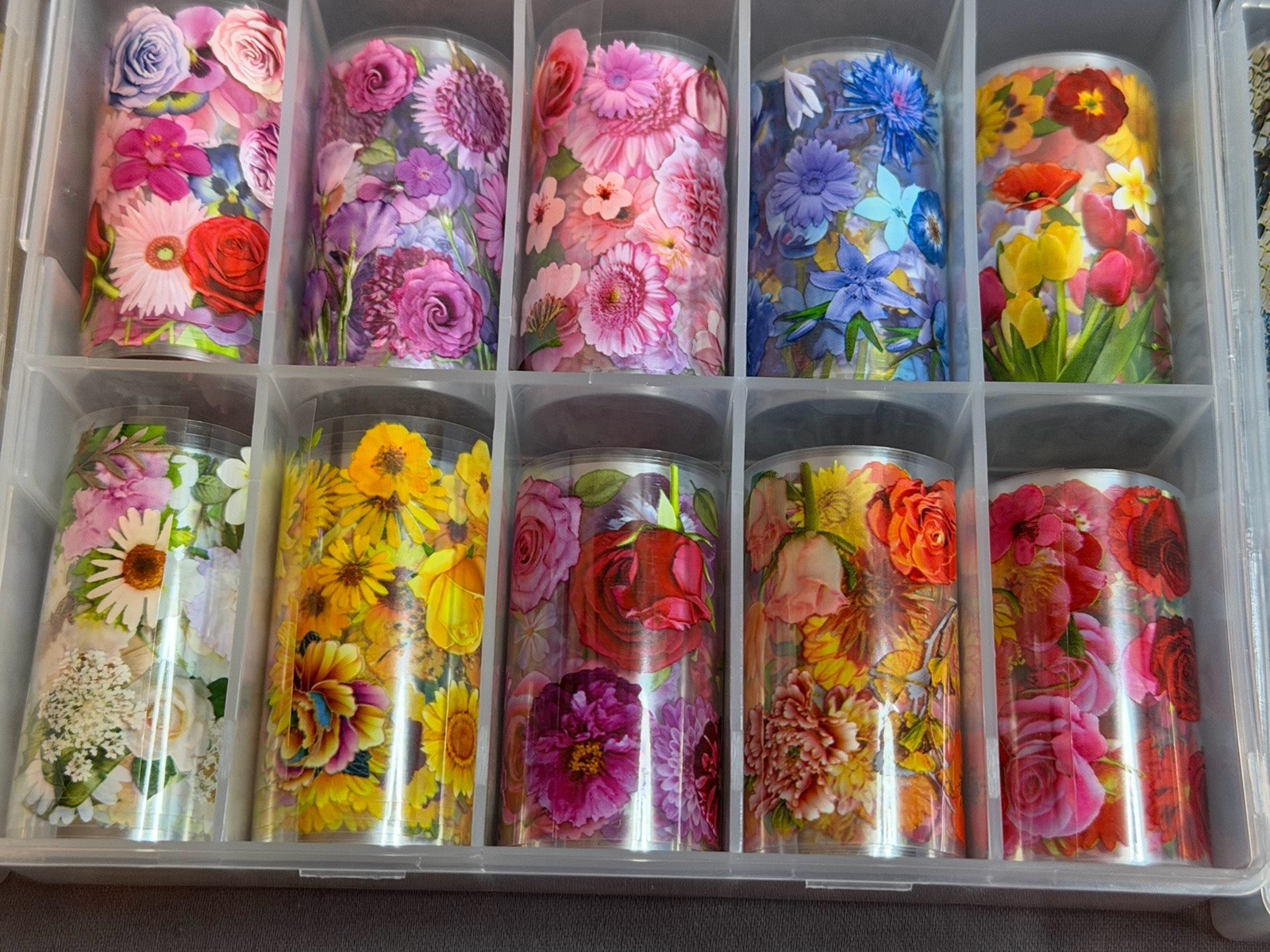 80 Roll Nail Art Transfer Foil Mega Lot Cases Floral Lace Christmas Animal