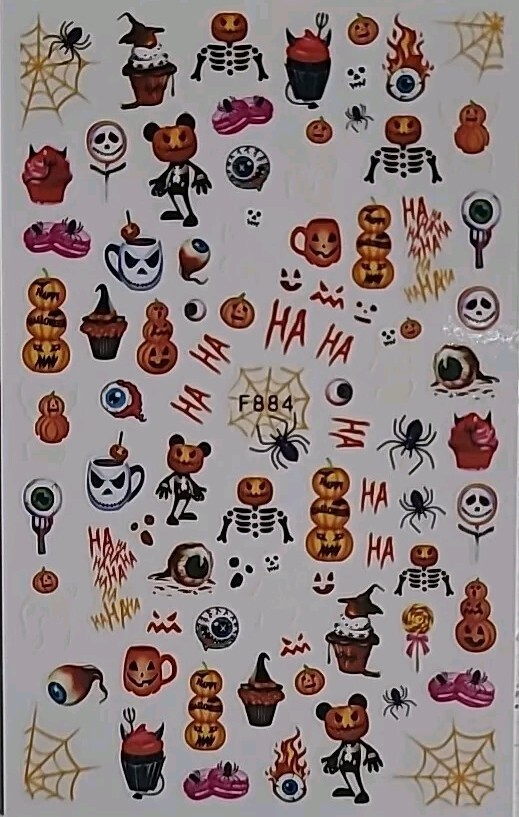 Halloween, Mickey Mouse, Nitemare before Christmas, Nail Art Stickers