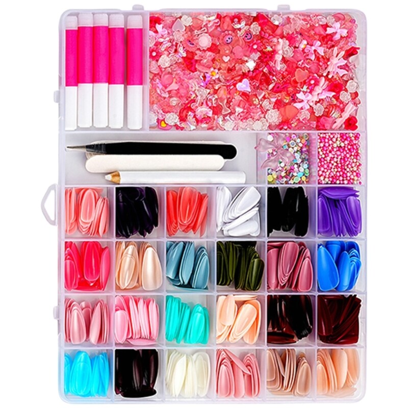 Mix Shaped Nails Art Cartoon Nails Decorations False Nails Tips