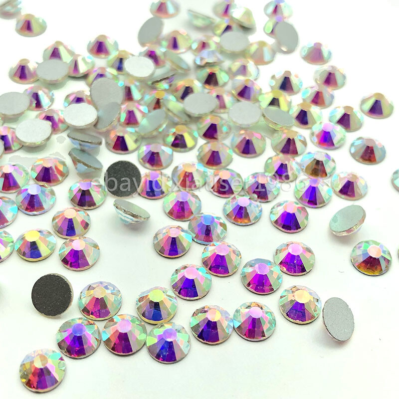 Metallic Color Crystals Glass Flatback Nail Art Rhinestones Clothes Decorations