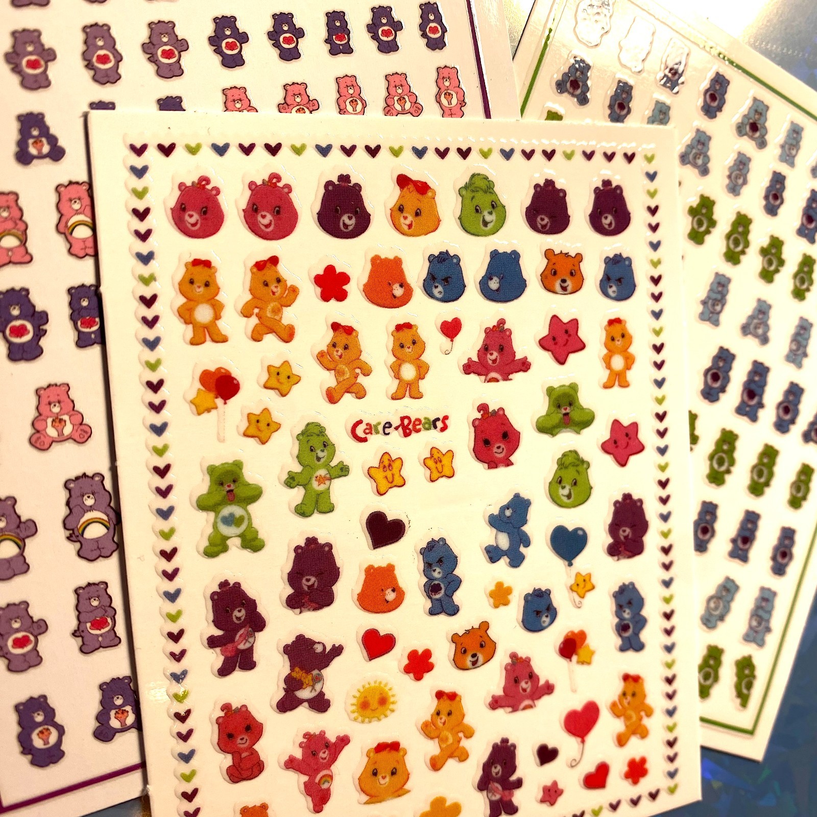 Colorful Nail Stickers Care Bears Nail Art Supplies Peel and Stick Adhesive
