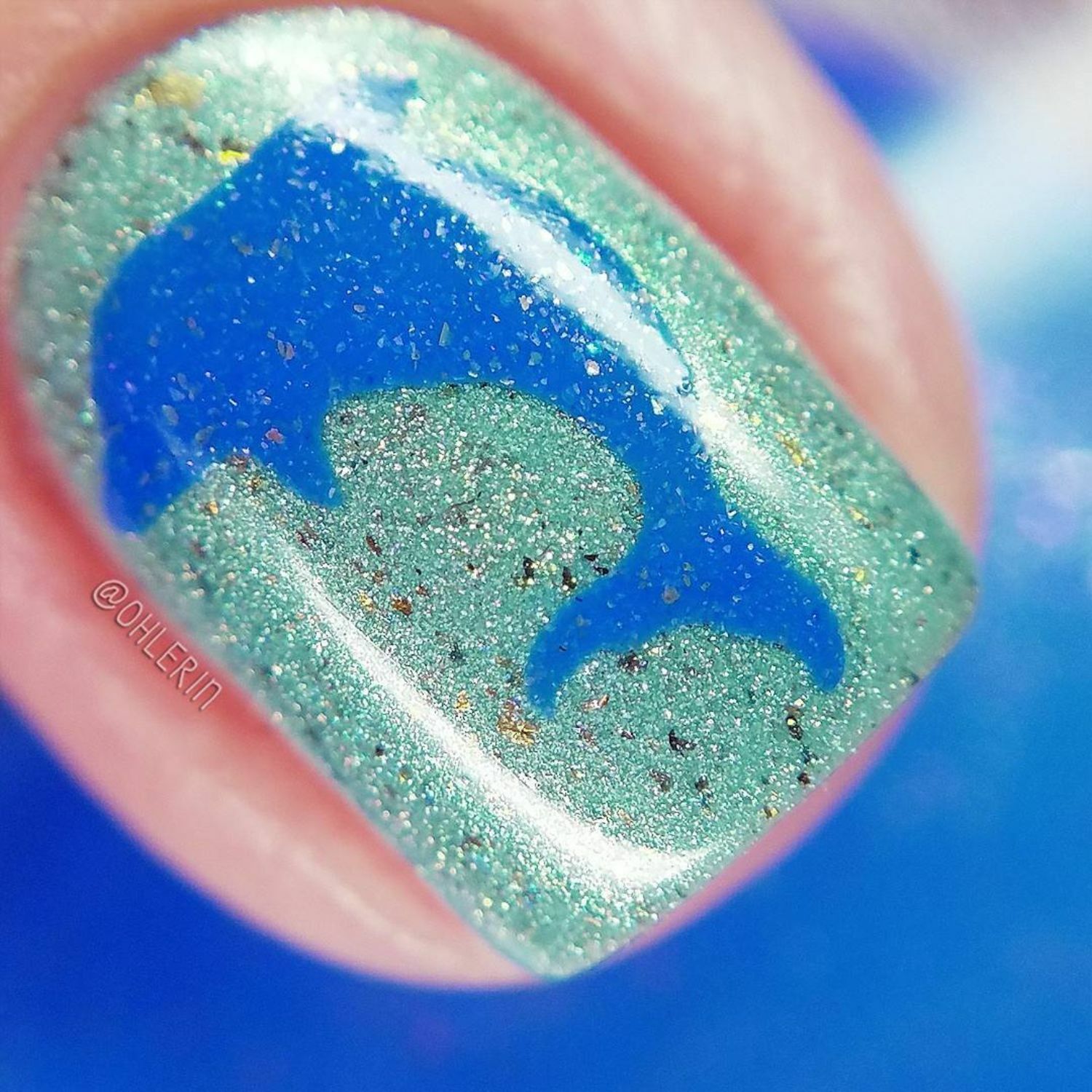 Dolphins Stencils for Nails, Nail Stickers, Nail Art, Nail Vinyls