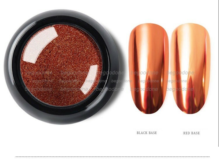 Bronze Color Mirror Chrome Nail Powder Pigment No Polish Foil Nails Tips Colour