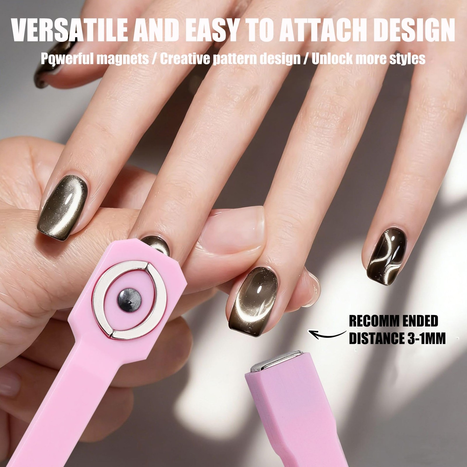 2Pcs Cay Eye Magnet Kit,9 in 1 Nail Polish Magnets for Nail Art, Salon & Home…