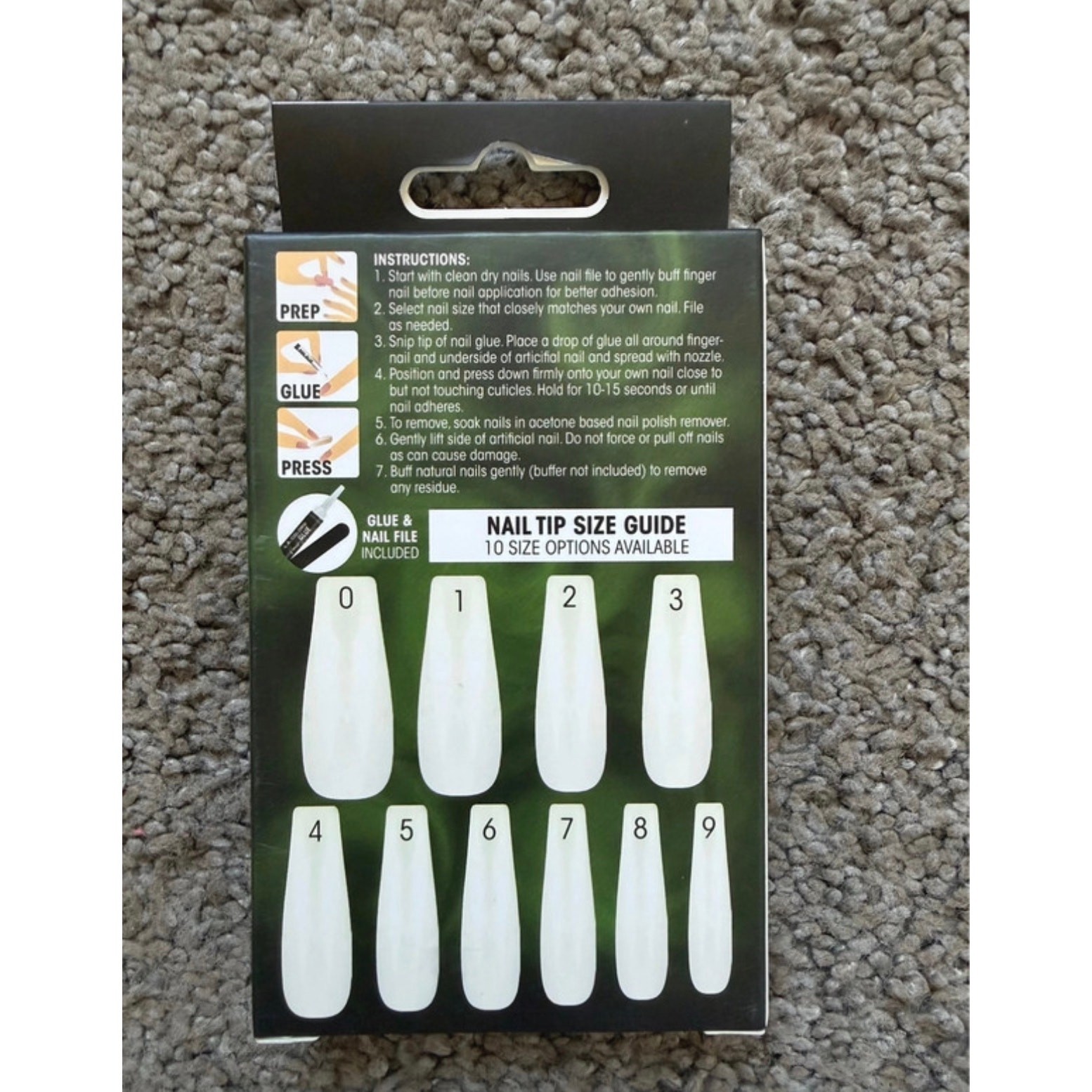 L.A. Colors Lavish Nails Black and Green Halloween Long Coffin Shape Fake Nails