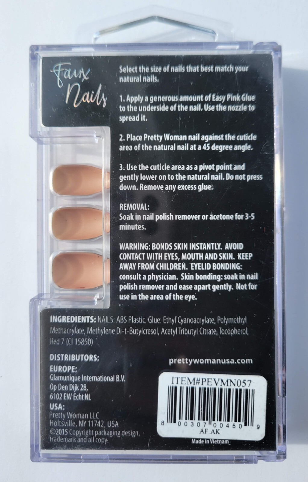 Halloween Fake Faux Nails Red, Classic Scary Black