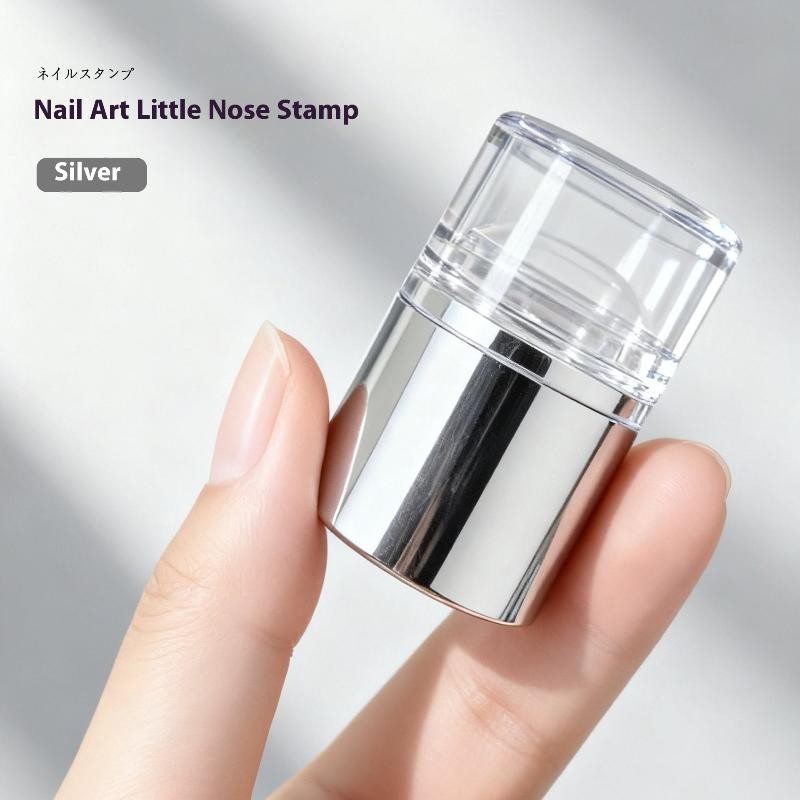 Transparent Mini Nail Seal With Scraper French Tip Nails Stamp Template