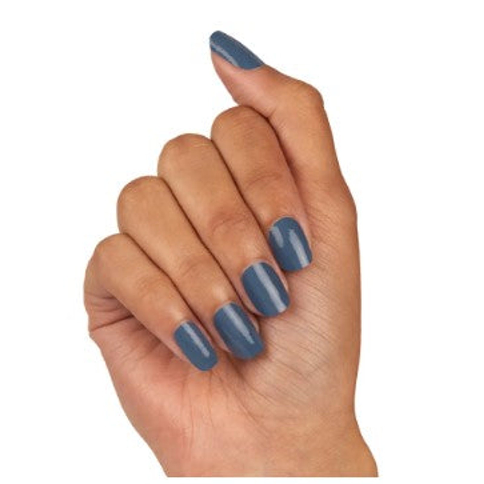 Color Street Slate of Mind Nail Polish Strips Blue Gray Crème FMC274