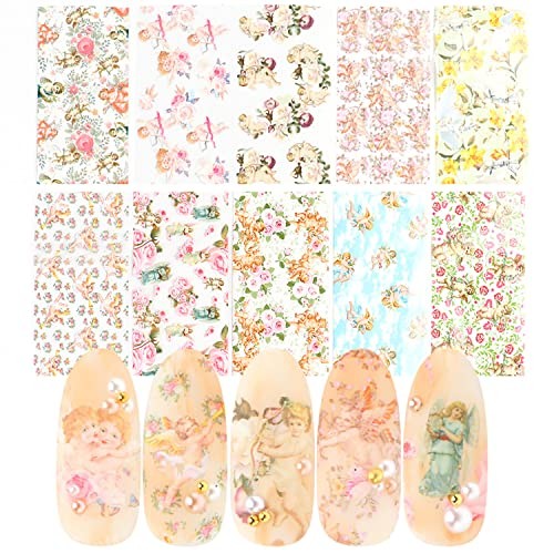 Angel Holographic Nail Foil Stickers – Sky Starry Paper Transfer Foils