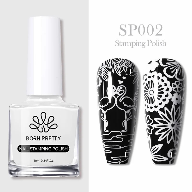 10m Colorful Stamping Nail Polish White Black Gold Red DIY Nail Art Printing