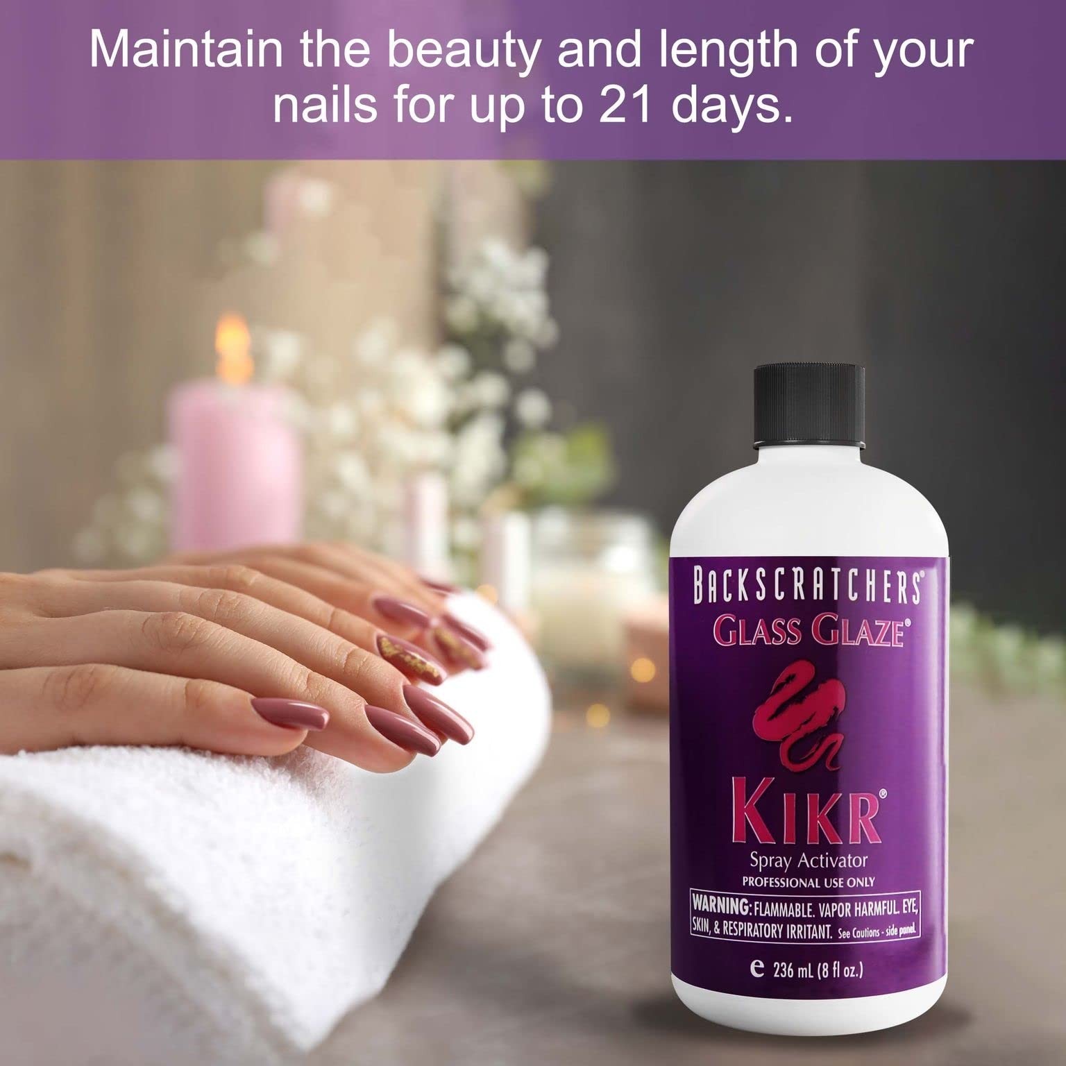 Backscratchers Extreme Glass Glaze Kikr Spray Activator – Quick Dry Nail Resi…