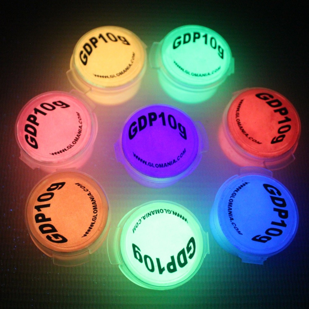 GLOW IN THE DARK Powder Pigment Resin Slime Artwork Nails Table Tops