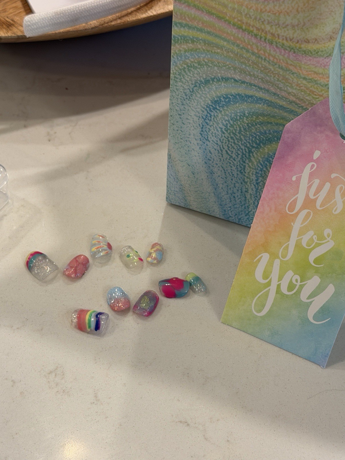 Cute Rainbow Nails 10pei