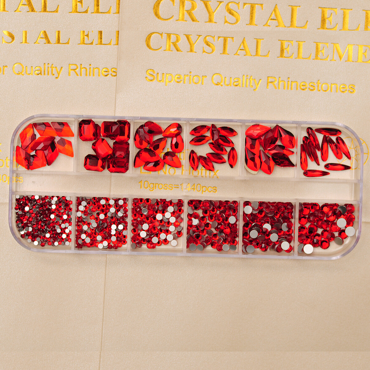 12Box/Set Mix SHAPE Crystal Rhinestone Diamond NON hotfix Nail Art Decoration