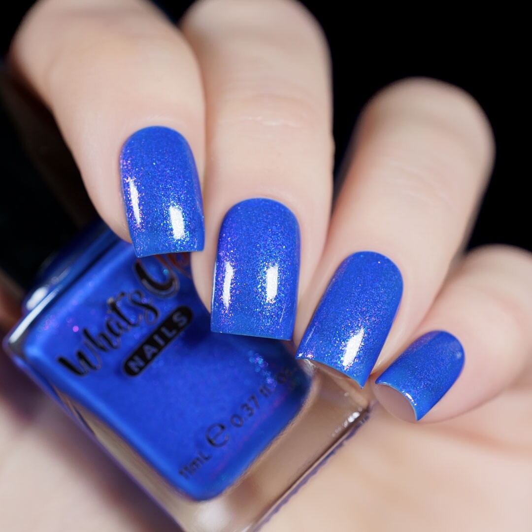 Moody Duty Regular Polish (Bright Blue with Shimmer), Nail Polish for Nail Art