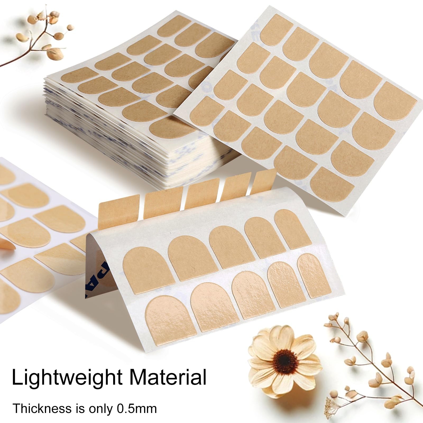480 Pieces Adhesive Nail Tabs Thickening False Nail Tips Manicure Double Side…