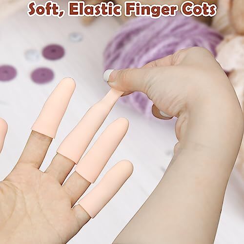 20 PCS Gel Finger Cots Silicone Finger Protectors Rubber Finger Covers for Dry