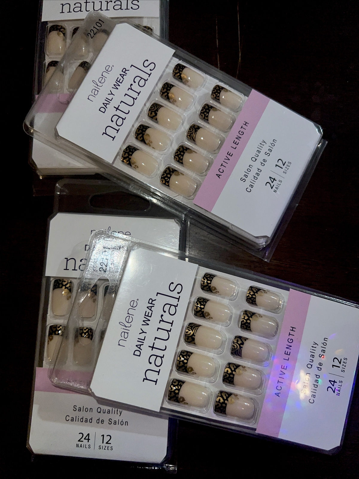 2 Packs Of Nailene Daily Wear Naturals Active Length Salon Quality 22101