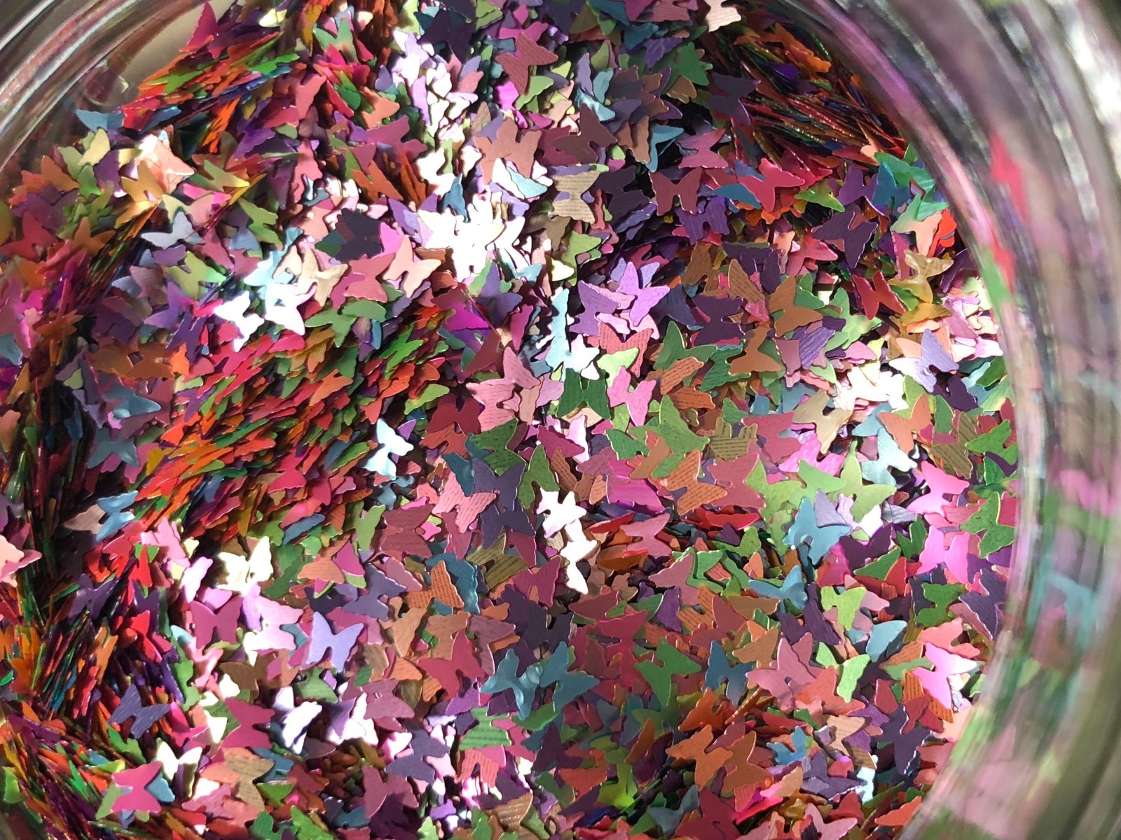 Metallic Pastel Pearlescent Butterfly Glitter Nail Art Solvent Resistant
