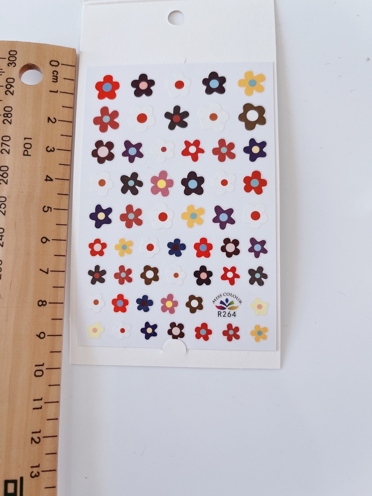 1 DIY Adhesive Nail Art Flowers or Rainbow Sticker Seal Manicure Tape Decals