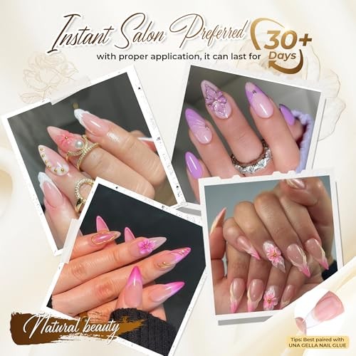 Nails Tips,504Pcs Press-on Nails Stiletto Clear Gel Nail Tips, Medium Stiletto