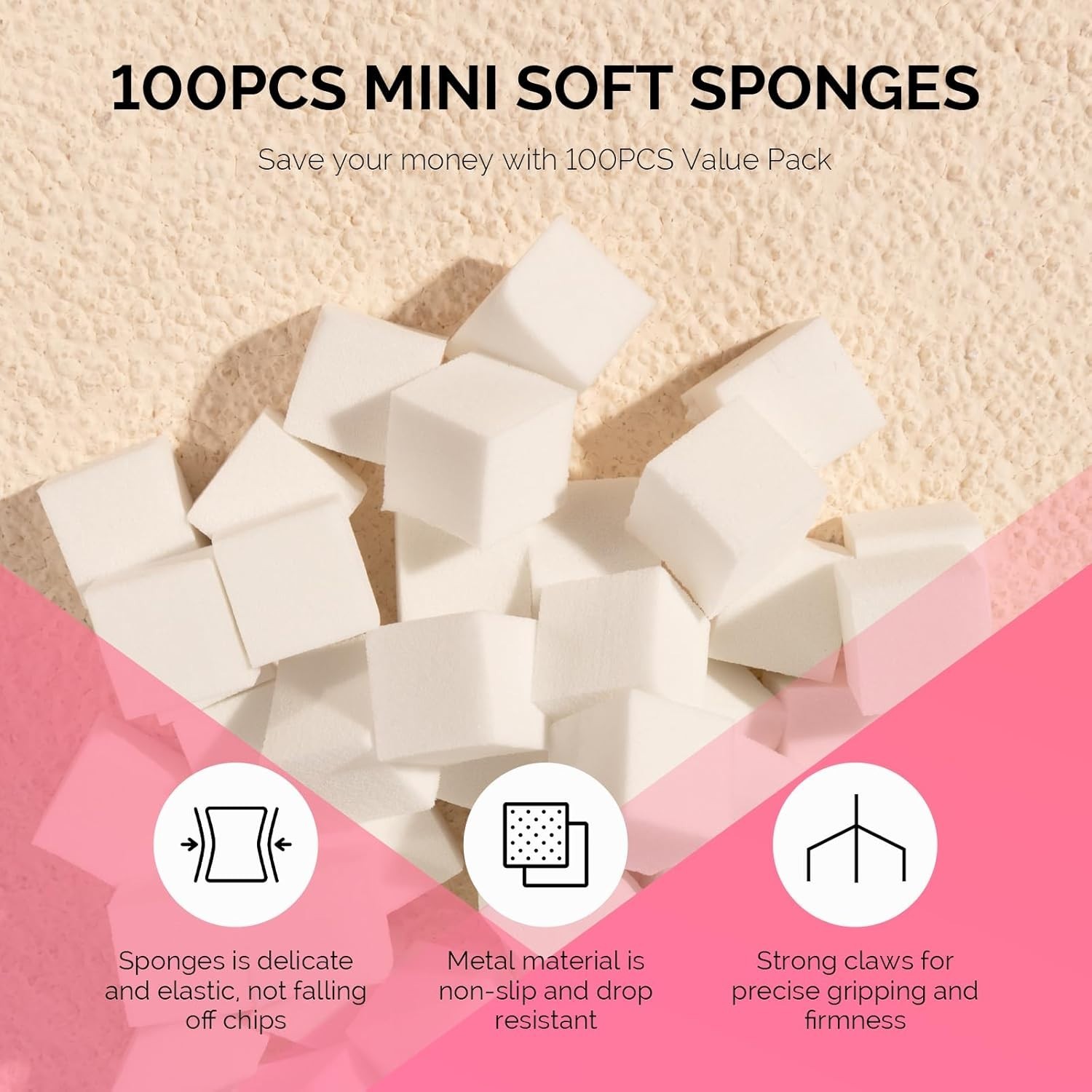 Professional Nail Art Sponges Set – 100PCS for Gradient and Blooming Designs