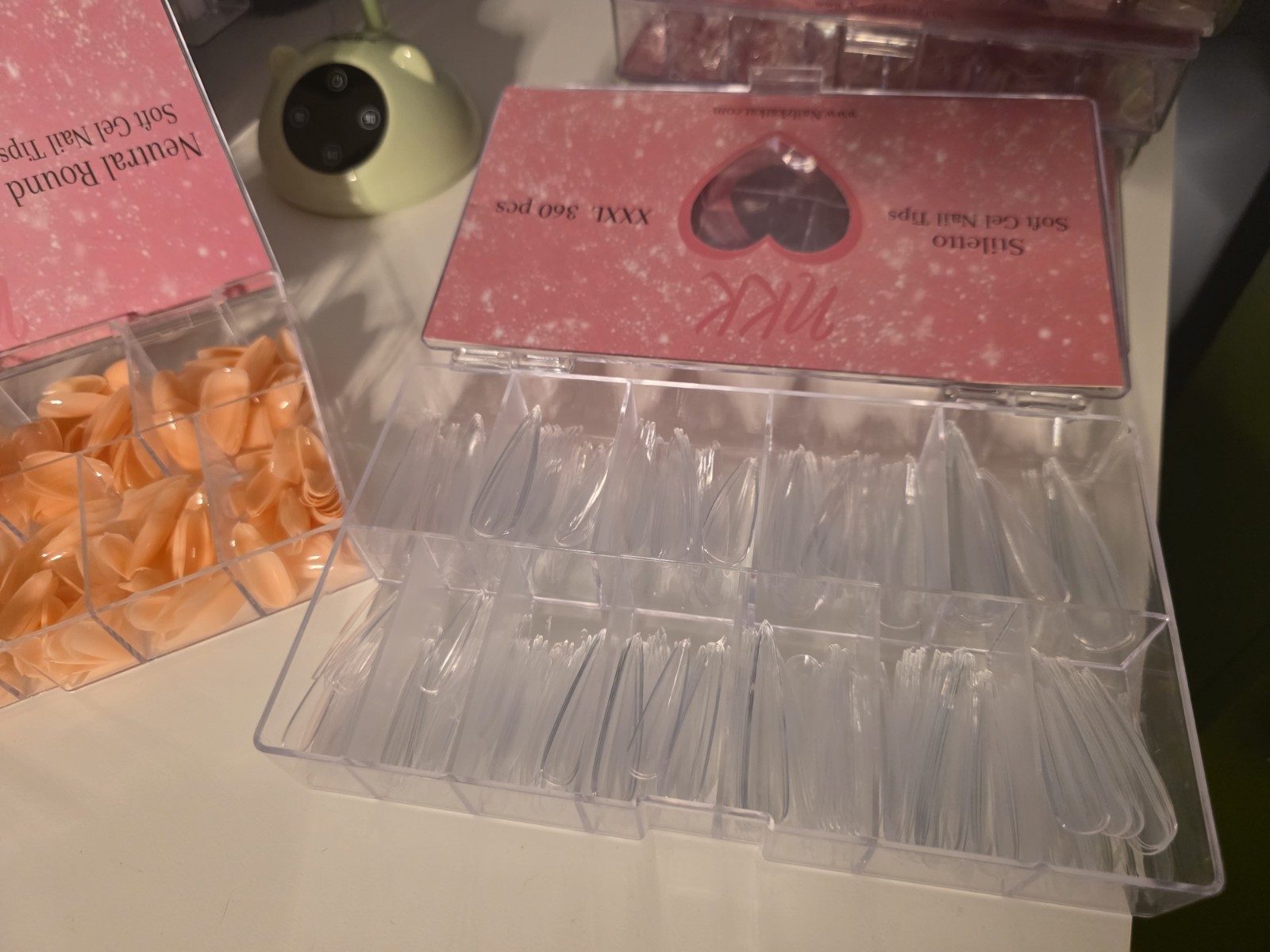 NKK Soft Gel Nail Tips Full Cover for Finger/Toes and Beetles UV gel cure lamp