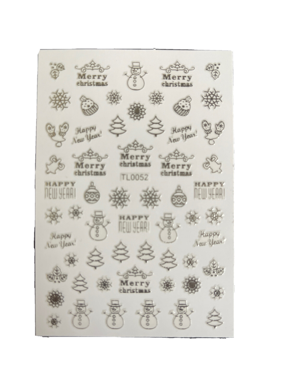 Christmas Nail Stickers TL0052 Silver