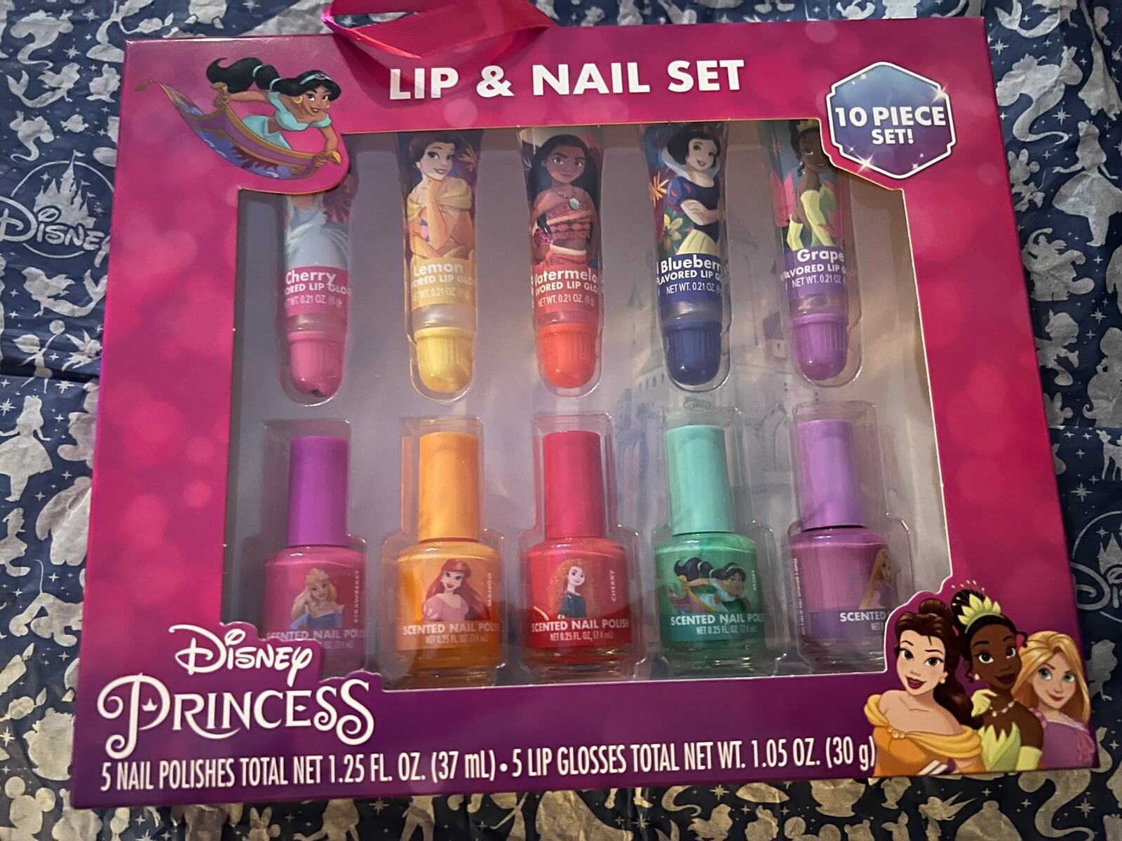 Disney PRINCESS LIP & NAIl 10 Piece Set