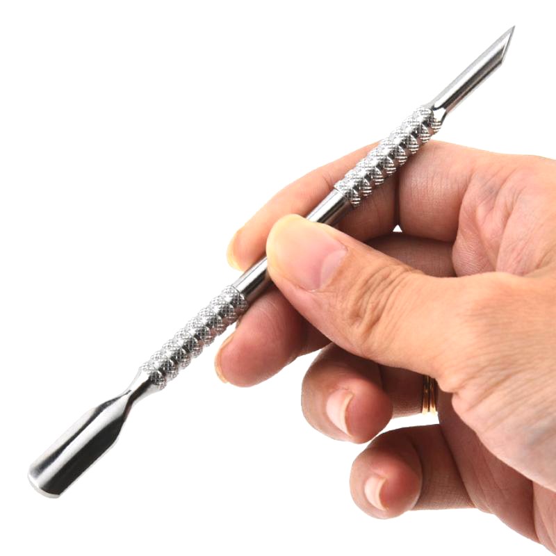 Stainless Steel Cuticle Pusher Dual Sided Shaped Double Ended Ingrown Remover