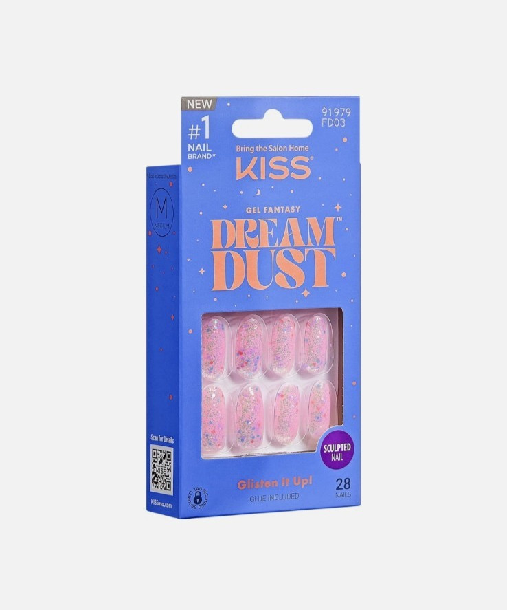 KiSS Dream Dust, Dreamy PINK GLITTER Nails, Confetti, Diamonds, Barbie Pink💖